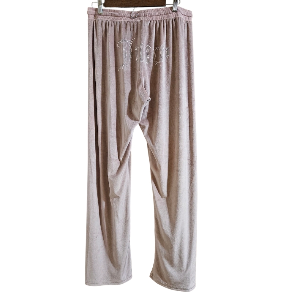 JUICY COUTURE NWOT Dusty Pink Super Soft Velour Pants With Sequins On the Bum XL